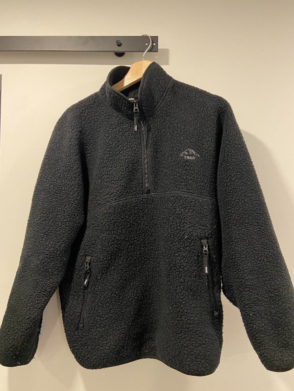 Aritzia Polartec Thermal 1/2 Zip Sweater - Black